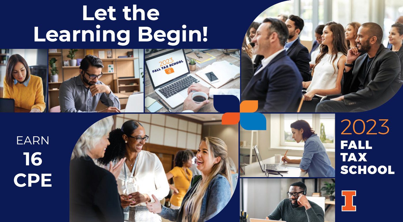 photo collage of tax professionals earning CPE credits