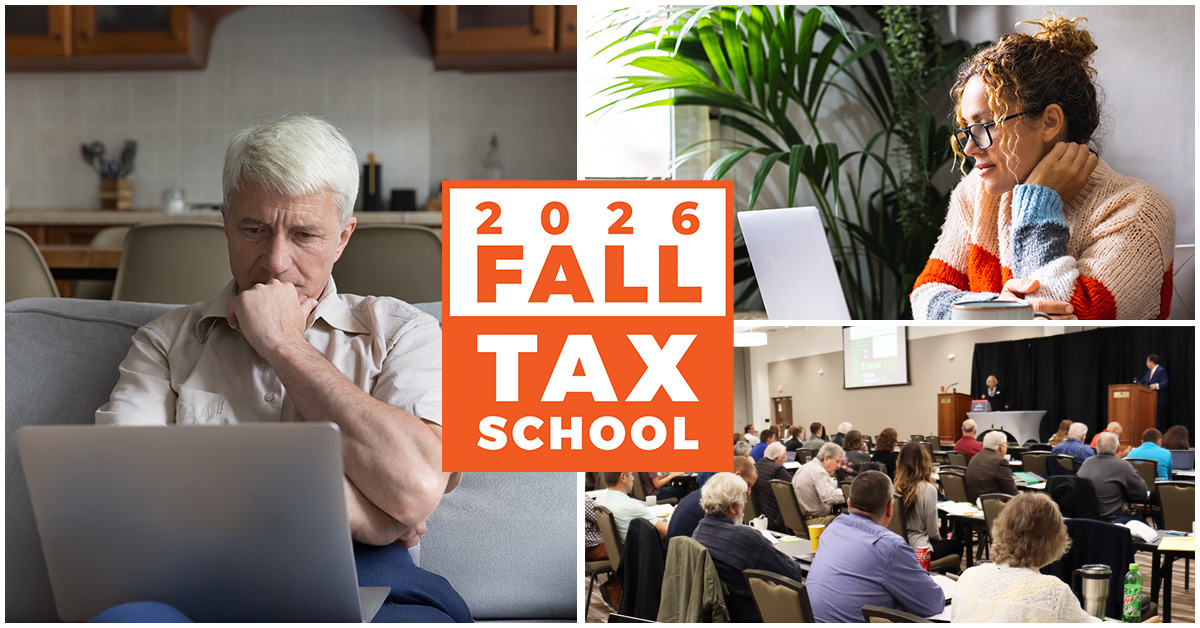 Fall Tax School online and in-person learning