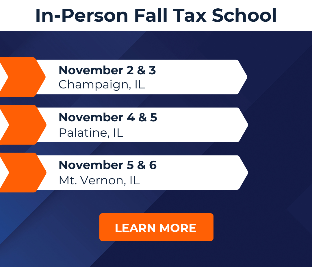Fall Tax School In-Person 2026 In-Person Fall Tax School